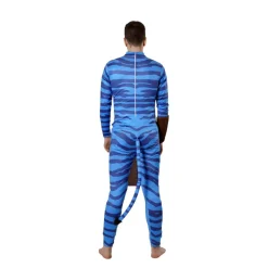 Disfraz Avatar Hombre Adulto Mono Enterizo Guerrero Azul Tribu Na'vi Pandora