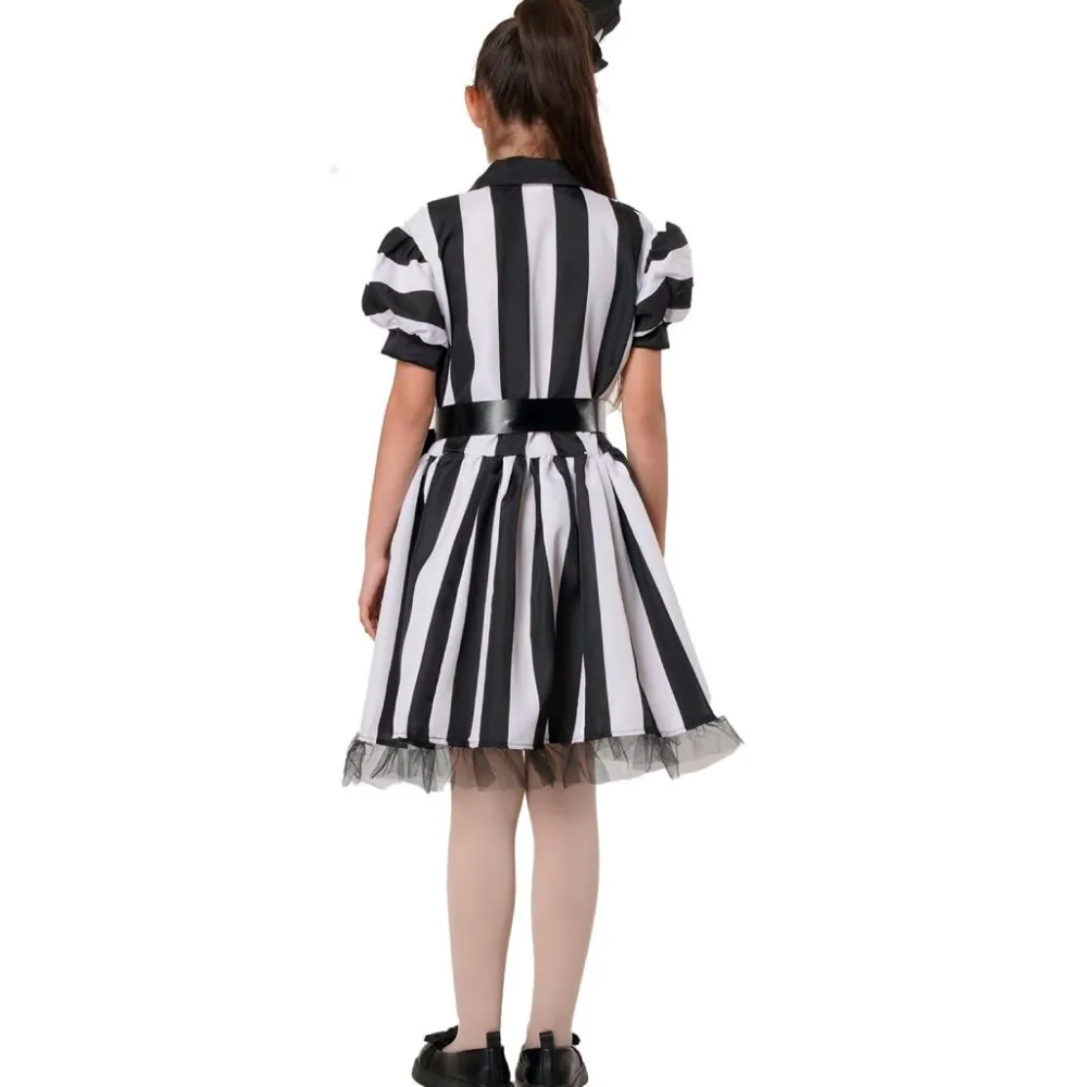 Sale Kebedo Moda Disfraz Bitelchus Niña Vestido a Rayas