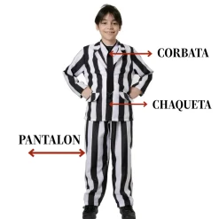 Sale Kebedo Moda Disfraz Bitelchus Niños - Chaqueta, Pantalón y Corbata