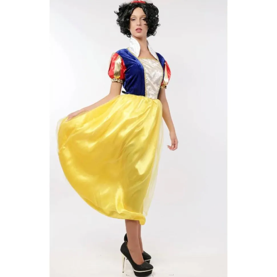 Disfraz Blancanieves Vestido con cuerpo azul y blanco Adulta