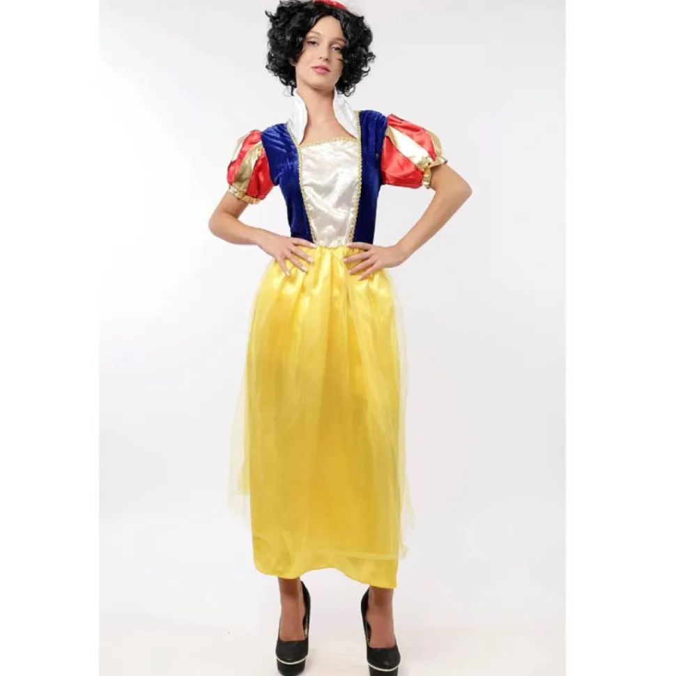 Disfraz Blancanieves Vestido con cuerpo azul y blanco Adulta