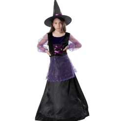 Outlet Kebedo Moda Disfraz Bruja Hechicera con Gorro para Niñas - Talla 3 a 12 Años