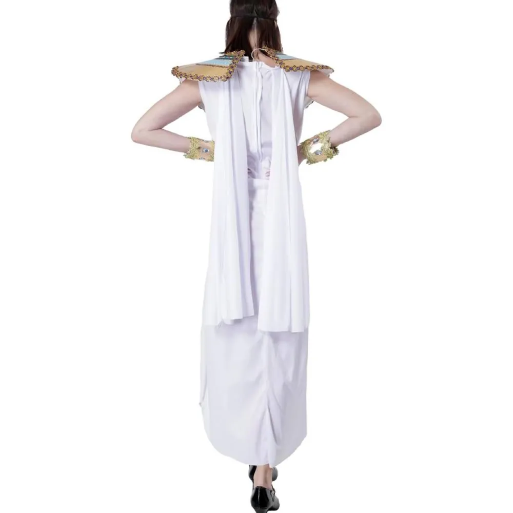Discount Kebedo Moda Disfraz Cleopatra Mujer - Vestido de Faraona Egipcia con Diadema, Collar y Muñequera