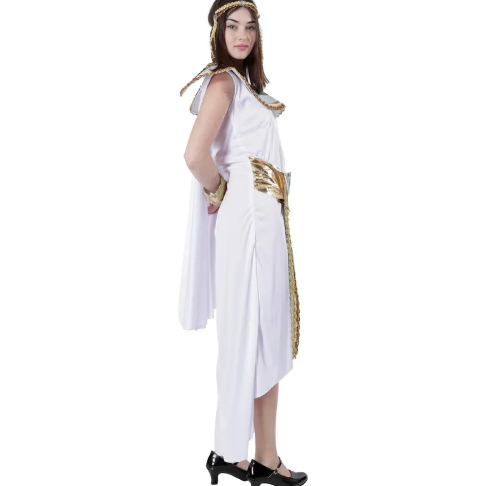 Discount Kebedo Moda Disfraz Cleopatra Mujer - Vestido de Faraona Egipcia con Diadema, Collar y Muñequera