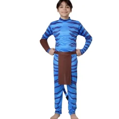 Disfraz Criatura Azul Tribal Unisex Avatare Niños - Mono Estampado Animal