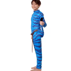 Disfraz Criatura Azul Tribal Unisex Avatare Niños - Mono Estampado Animal
