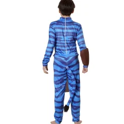 Disfraz Criatura Azul Tribal Unisex Avatare Niños - Mono Estampado Animal