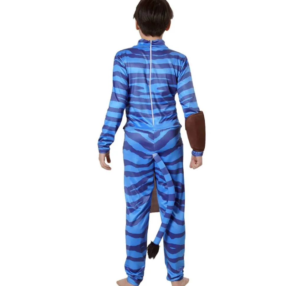 Disfraz Criatura Azul Tribal Unisex Avatare Niños - Mono Estampado Animal