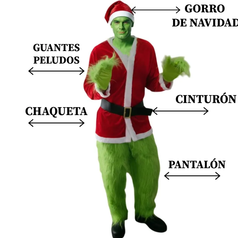 Disfraz Criatura Verde Peluda Adulto