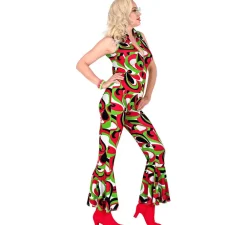 Disfraz de Años 70 Groovy Style Jumpsuit para mujer