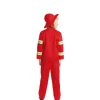 Best Disfraz de Bombero Rojo y Amarillo para niño