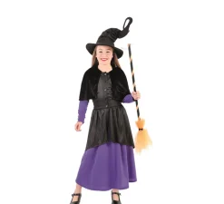 New Disfraz de Bruja Morada Coqueta para niña