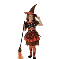 Disfraz de Bruja Negra y Naranja para niña