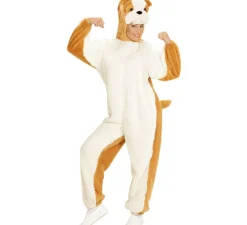 Disfraz de Bulldog Blanco en Peluche Suave para adulto