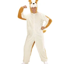 Disfraz de Bulldog Blanco en Peluche Suave para adulto