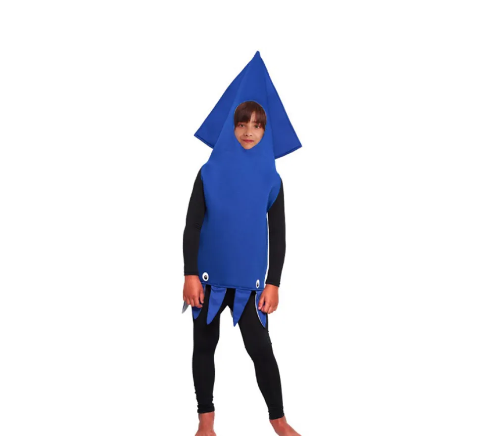 Disfraz de Calamar Azul Marino para niños