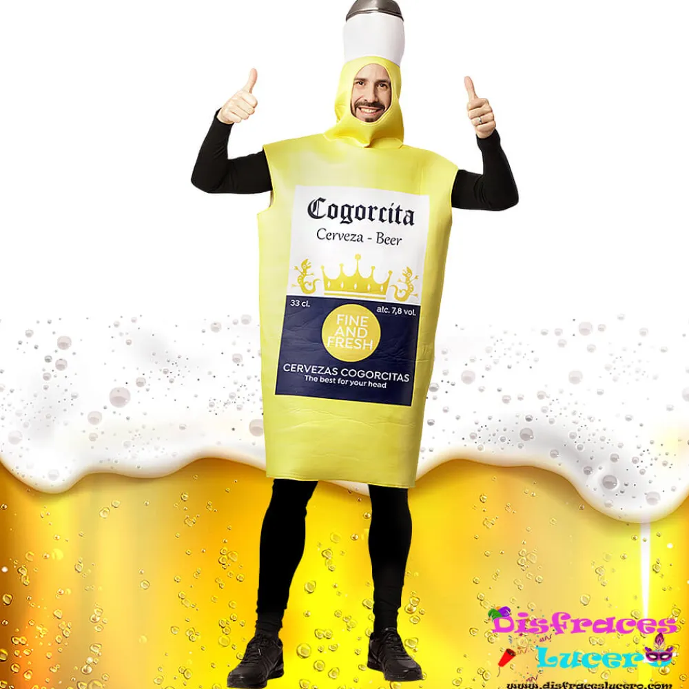 Disfraces Lucero Disfraz de Cerveza Cogorcita para Adulto
