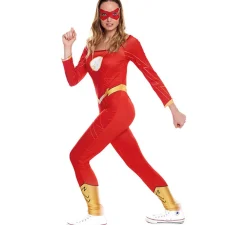 Disfraz de Chica Rápida Rojo para mujer