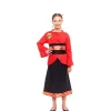 Outlet Disfraz de China Aldeana Rojo y Negro para niña