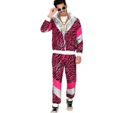 Discount Disfraz de Chándal Print Tigre Rosa Años 80 para mujer