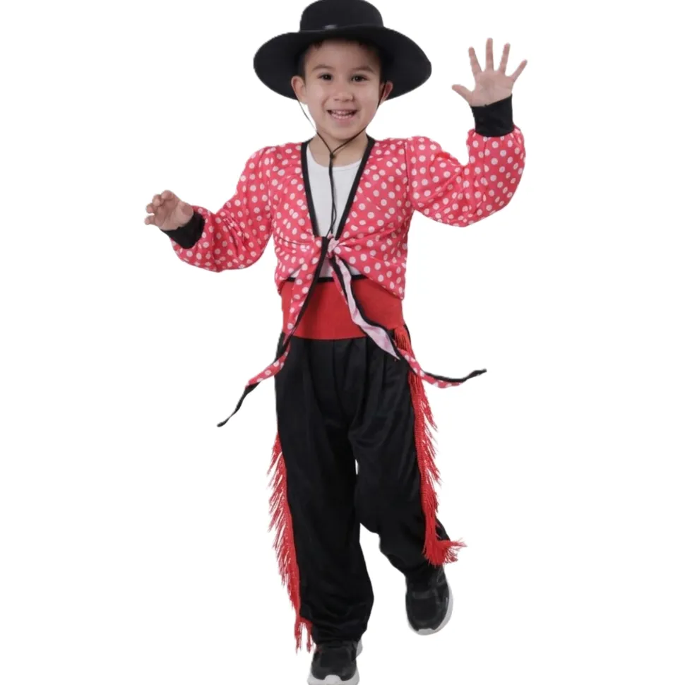Disfraz de Cordobés Bailarín Flamenco Infantil con Sombrero y Fajín Tallas 1 a 12 años