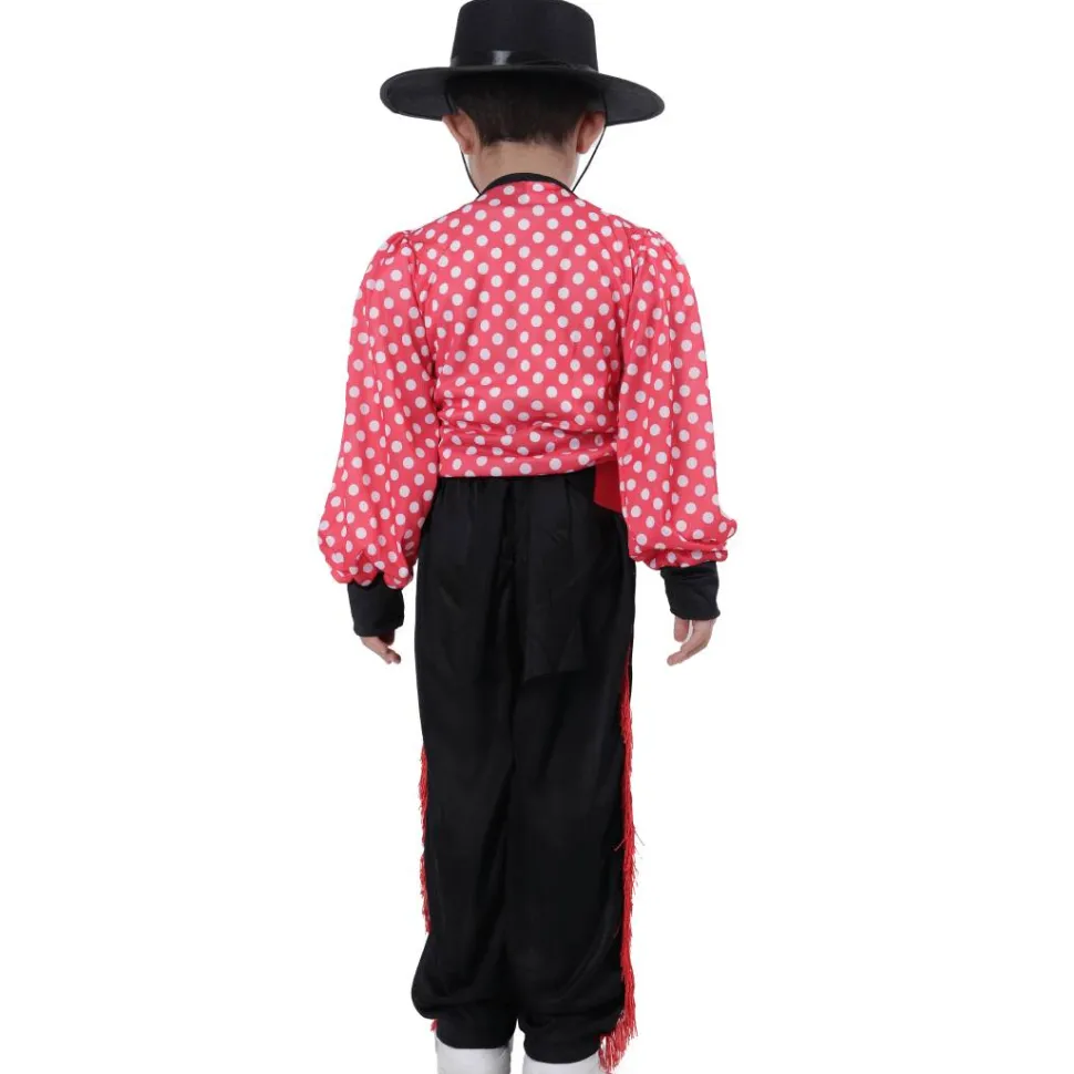 Disfraz de Cordobés Bailarín Flamenco Infantil con Sombrero y Fajín Tallas 1 a 12 años