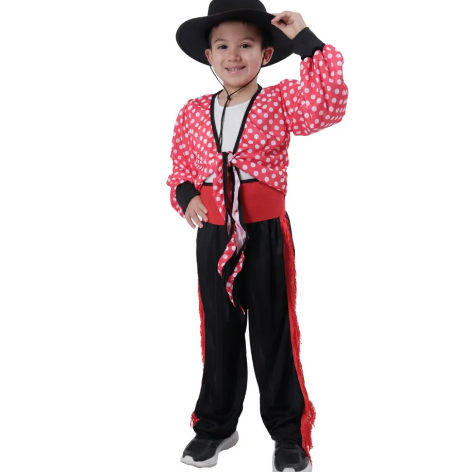 Disfraz de Cordobés Bailarín Flamenco Infantil con Sombrero y Fajín Tallas 1 a 12 años