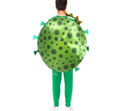 Outlet Disfraz de Coronavirus verde con Corona para adulto