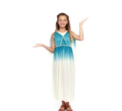 Clearance Disfraz de Diosa Griega Azul y Blanco para niña