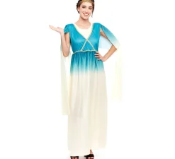 Outlet Disfraz de Diosa Griega Azul y Blanco para mujer