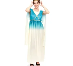 Outlet Disfraz de Diosa Griega Azul y Blanco para mujer