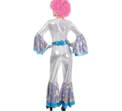 Disfraz de Disco Woman plateado para mujer