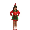 Discount Disfraz de Elfa Roja y Verde para niña