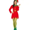 Sale Disfraz de Elfa verde y rojo para mujer