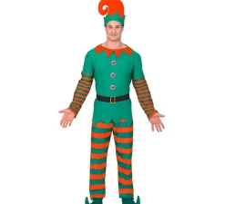 Disfraz de Elfo Naranja y Verde para Hombre