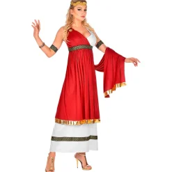 Disfraz de Emperatriz Romana Adulto – Vestido de Diosa con Toga y Corona de Laurel