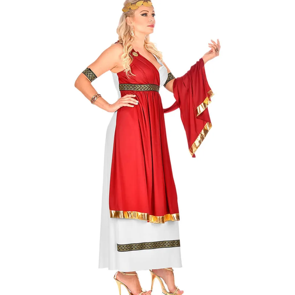 Disfraz de Emperatriz Romana Adulto – Vestido de Diosa con Toga y Corona de Laurel