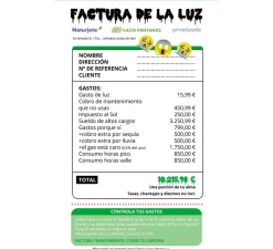 Sale Disfraz de Factura de la Luz para adultos