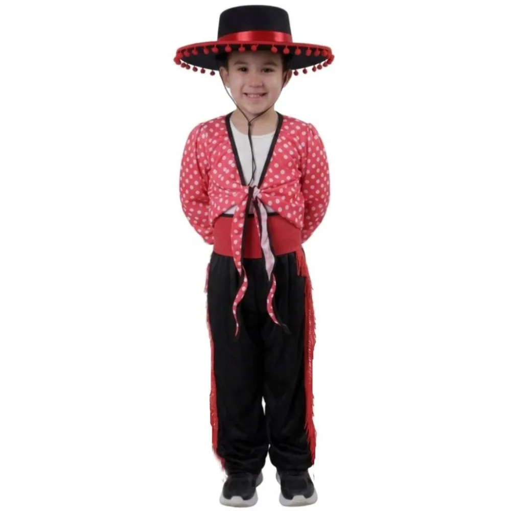 Outlet Kebedo Moda Disfraz de Flamenco Traje Cordobés Regional Bailarín Infantil Tallas 1-12 años