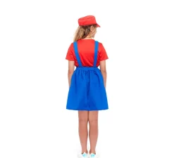 Disfraz de Fontanera Roja de Videojuegos para niña