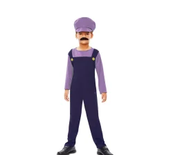 Disfraz de Fontanero Morado para niño