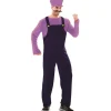 Disfraz de Fontanero Morado para hombre