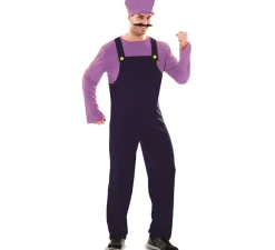 Disfraz de Fontanero Morado para hombre