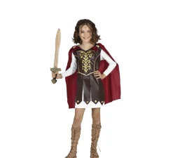Disfraz de Gladiadora con capa para niña