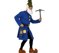 Clearance Disfraz de Gnomo Azul Trabajador para hombre