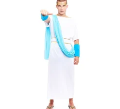 Hot Disfraz de Griego Blanco de la Nobleza para hombre