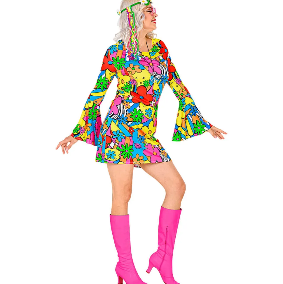 Disfraz de Hippie The 60s Fashion Flower Power Adulto