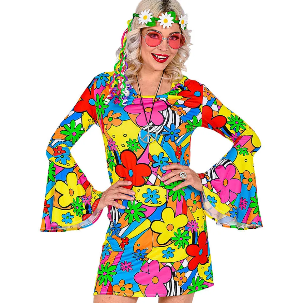 Disfraz de Hippie The 60s Fashion Flower Power Adulto