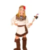 Disfraz de India Beige con Flecos para niña