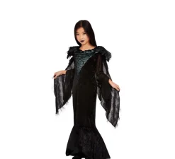 Hot Disfraz de la Princesa Cuervo Elegante negro para niña